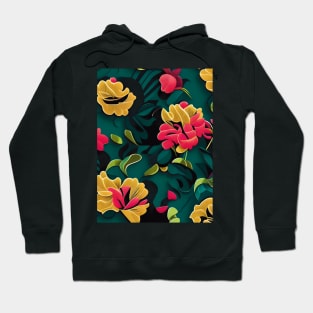 Begonias Geometric Abstract Artwork Hoodie